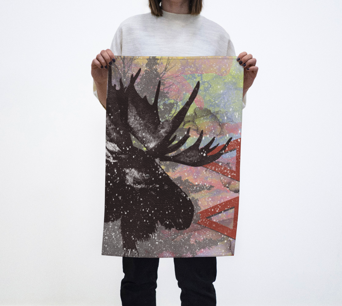 Aperçu de the moose with snow and rune