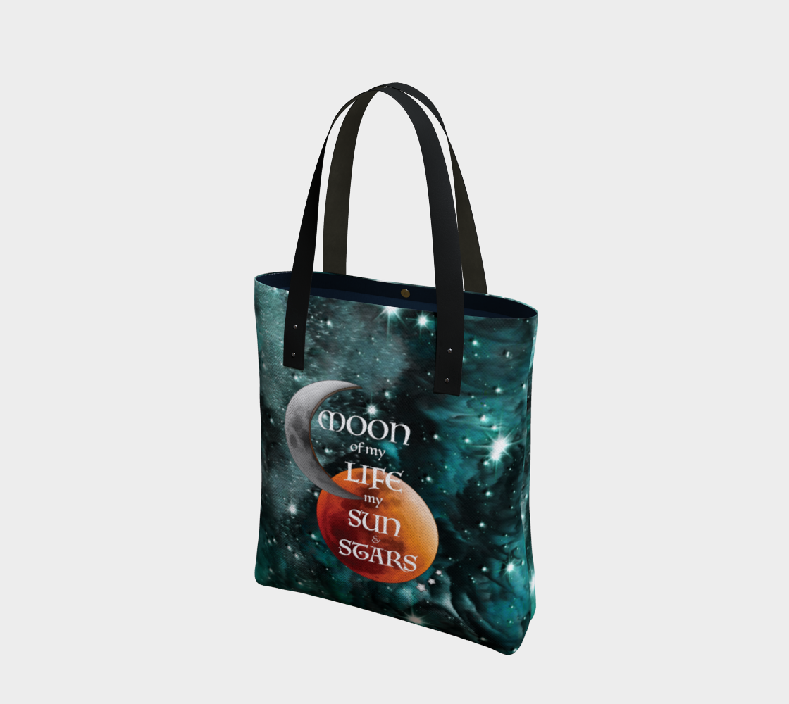 Game of Thrones inspired Khaleesi Quote Galaxy Day Bag Tote by VCD © preview