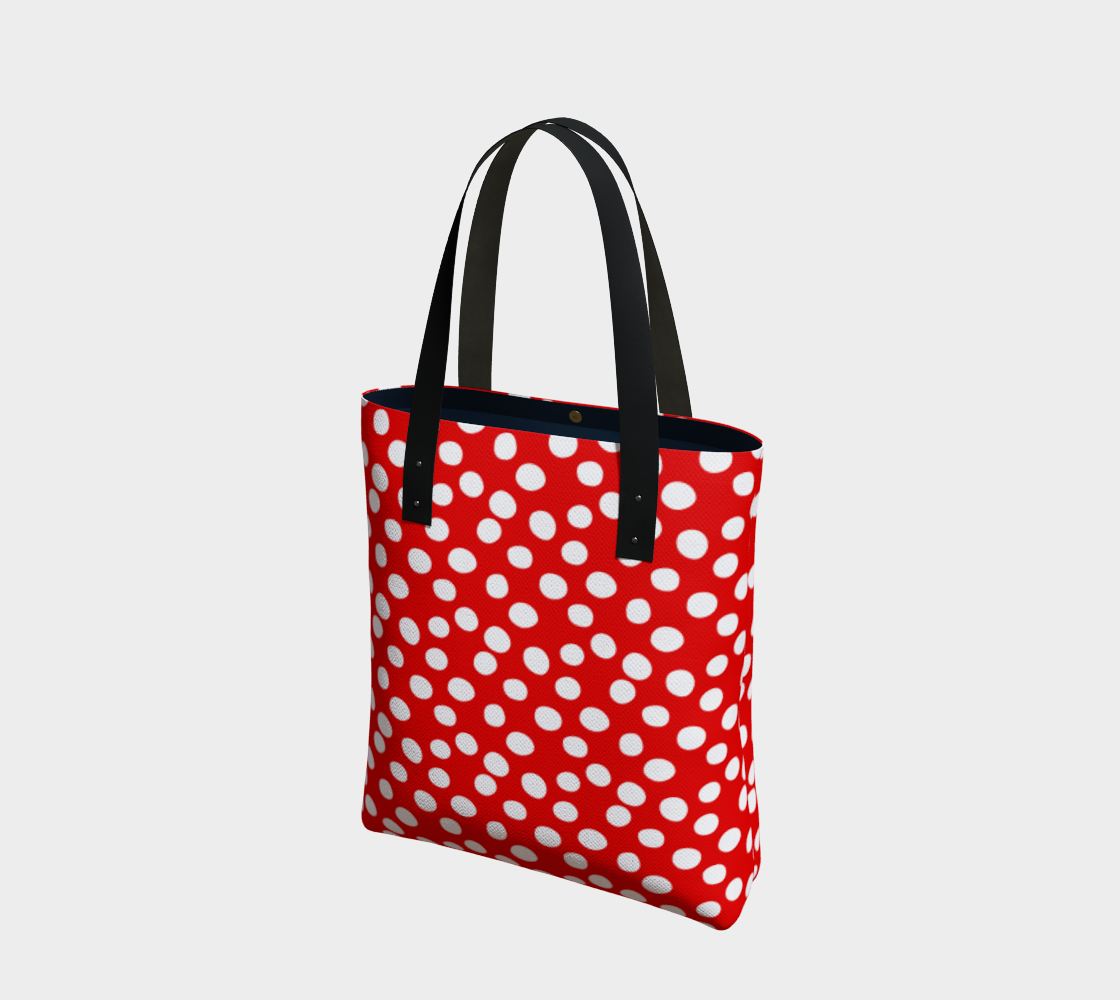 Aperçu 3D de All About the Dots Basic Tote - Red