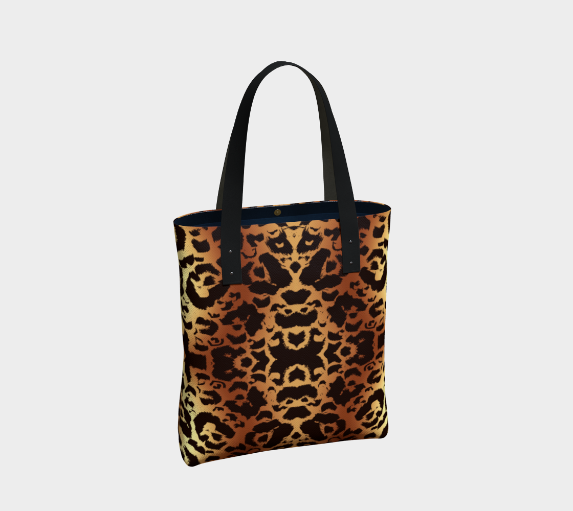 Leopard Print Damask Ombre Brown Yellow preview #2