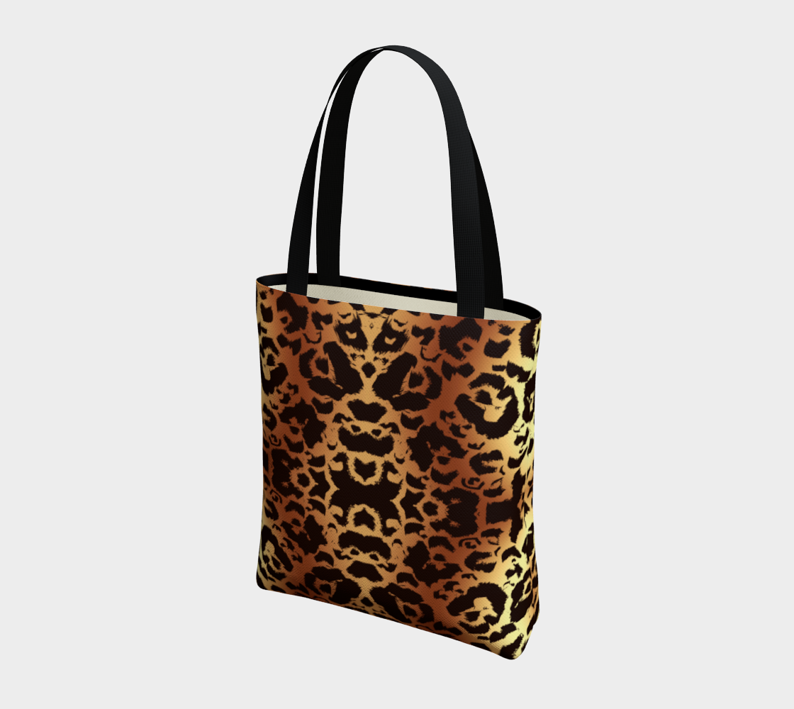 Leopard Print Damask Ombre Brown Yellow preview #3