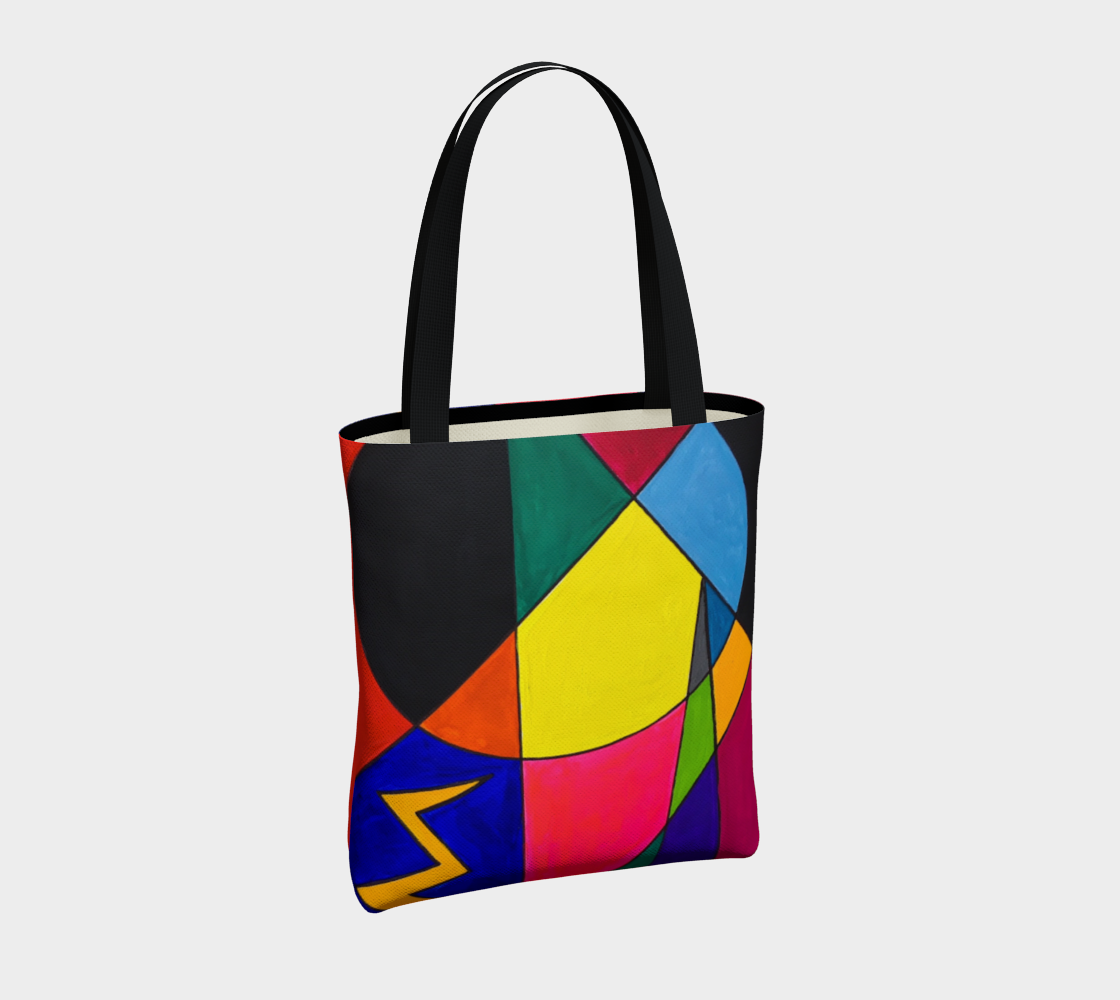 geometric tote bag