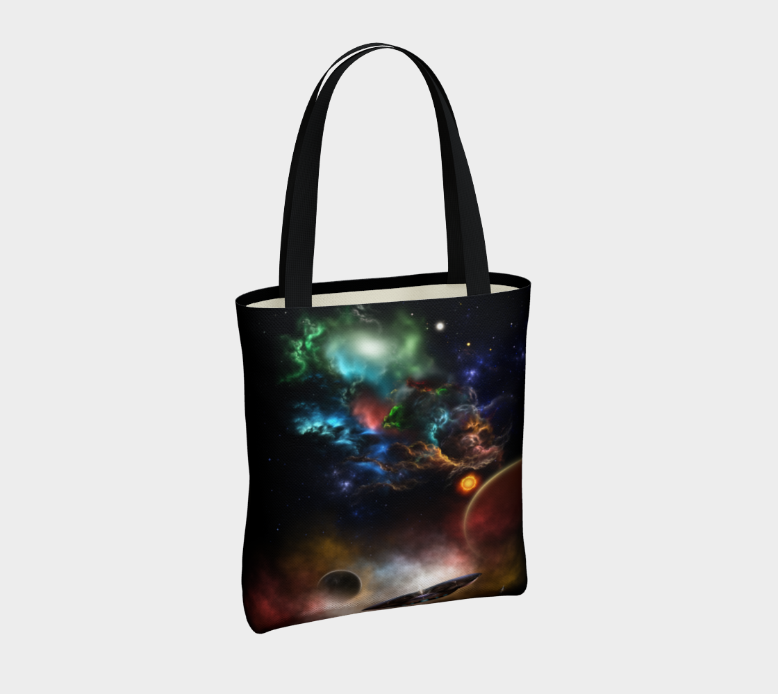 Beyond Space & Time Fractal Art II Spacescape Tote Bag preview #4