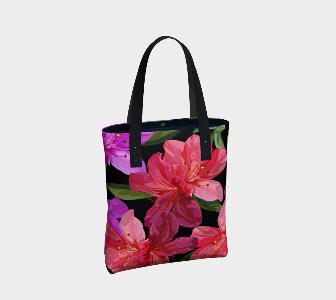 Fuchsia And Magenta Azaelia Flowers Tote Bag preview #2