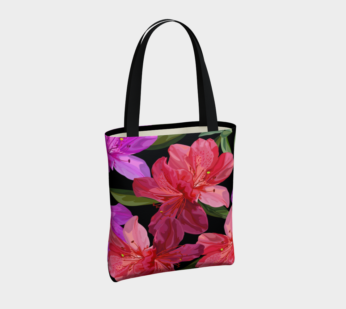 Fuchsia And Magenta Azaelia Flowers Tote Bag preview #4