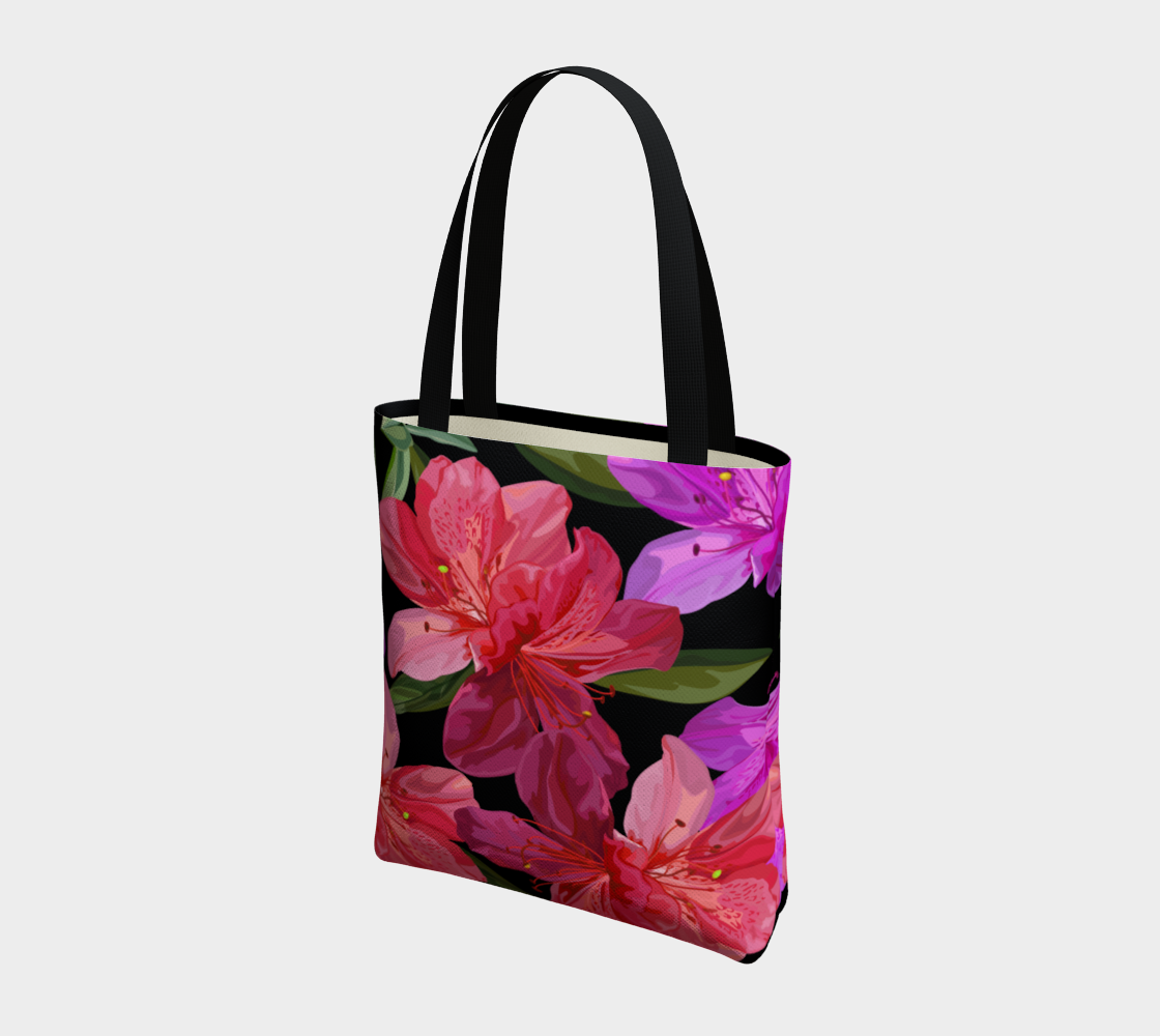 Fuchsia And Magenta Azaelia Flowers Tote Bag preview #3