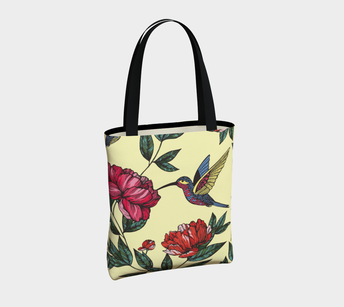 Hummingbird Among Flowers Tote Bag preview #4