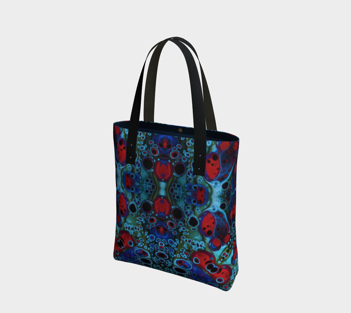Tote bag, "Ocean Dreams design 14b"- Acrylic paint print preview