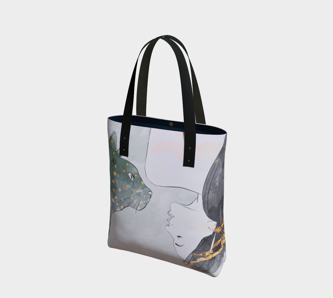Goddess And Her Cat Tote Bag preview