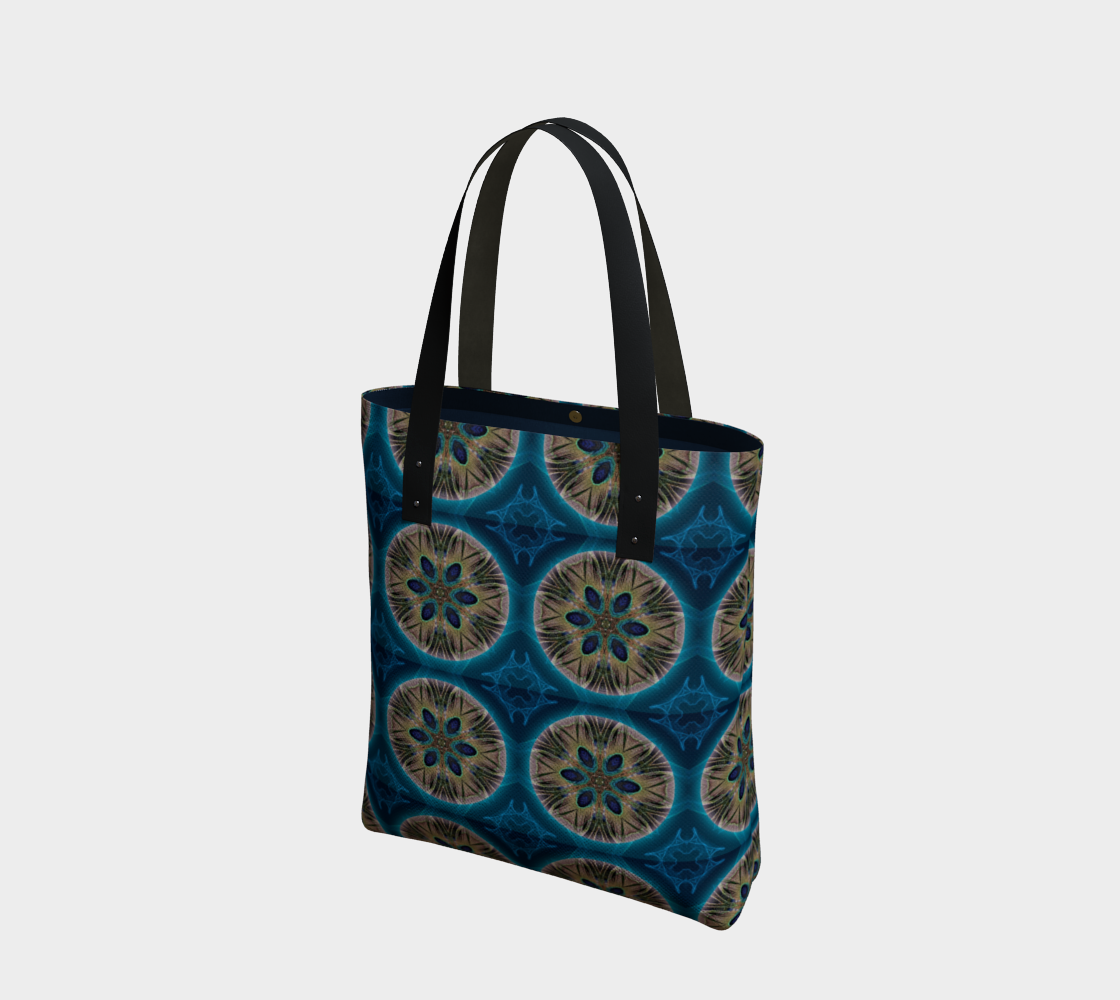 Peacock Power Mandala Beach Tote preview
