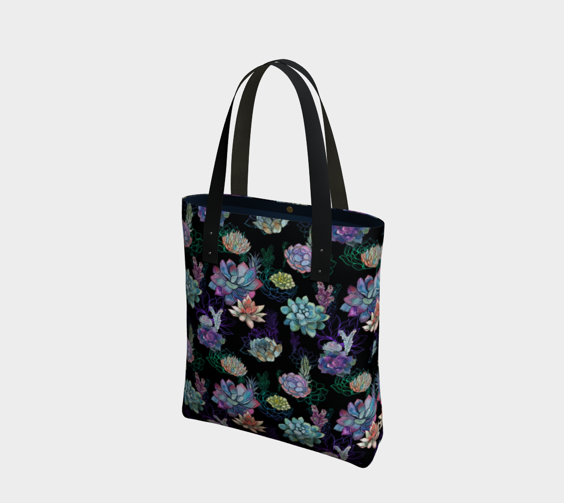Women And Teens Floral Cactus Succulents Tote Bag preview