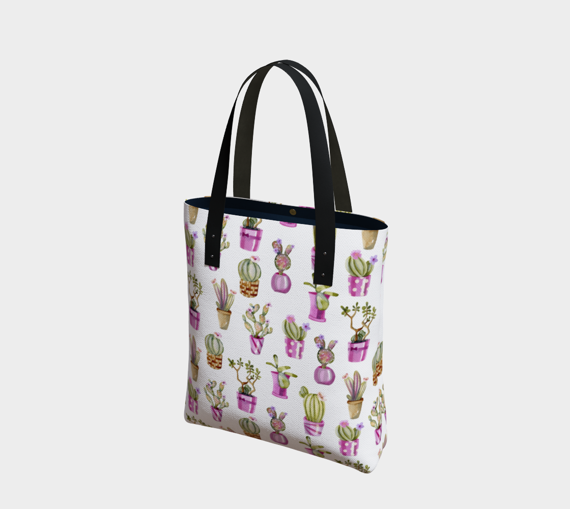 Southwestern Violet Potted Cactus Pattern preview