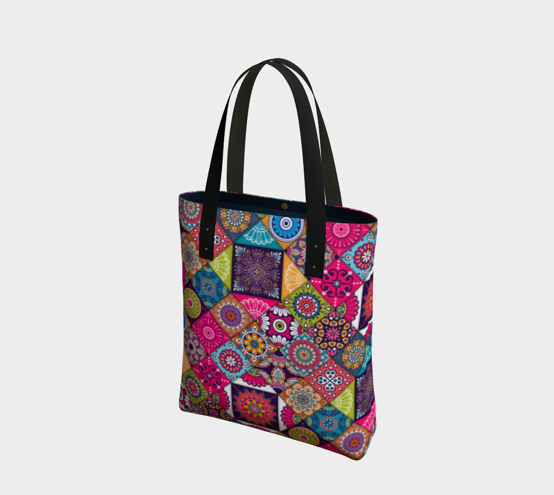 Colorful Mandala Pattern Tote Bag preview