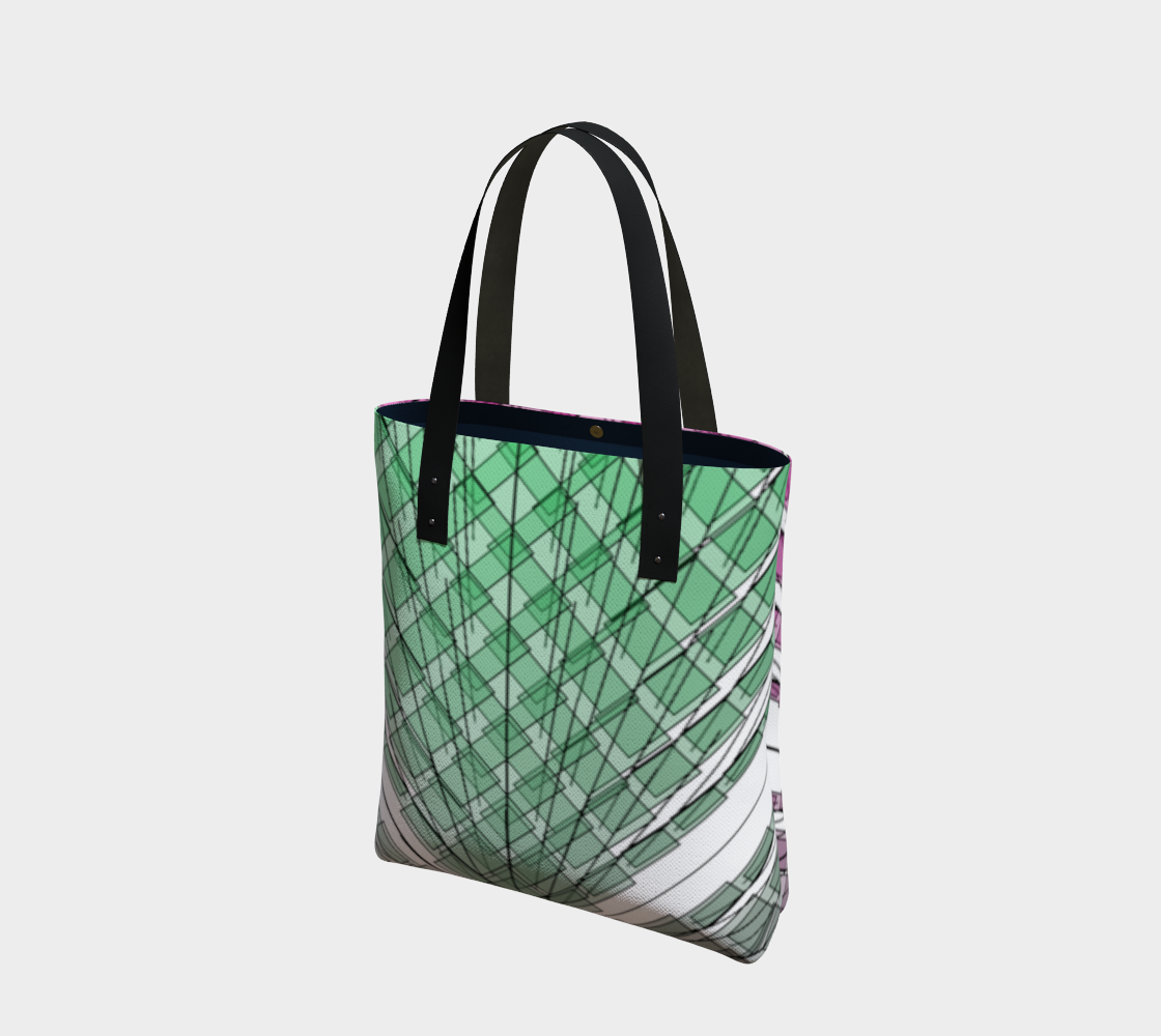 Green Red Ombre Diagonal Flow Tote Bag preview