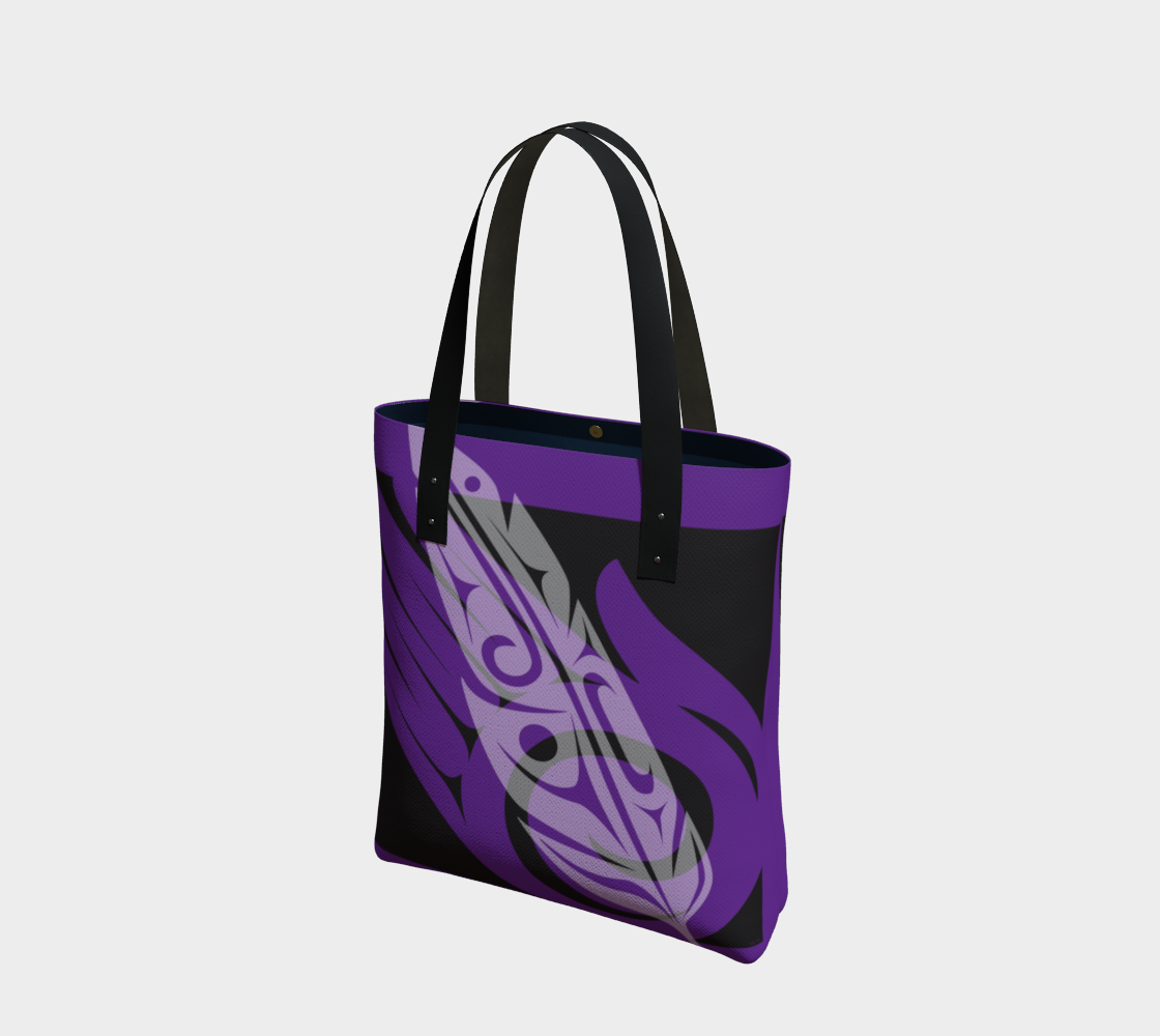 The Gift Purple & Black Tote 3D preview