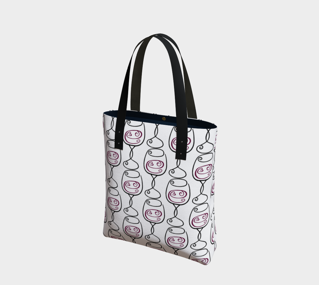 Wine is Always a Good Idea Patterned Basic Tote Miniature #2