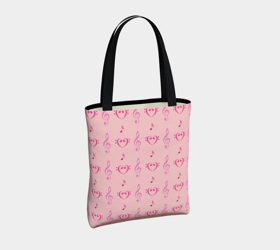 Aperçu de Pink Musical Tote Bag #4