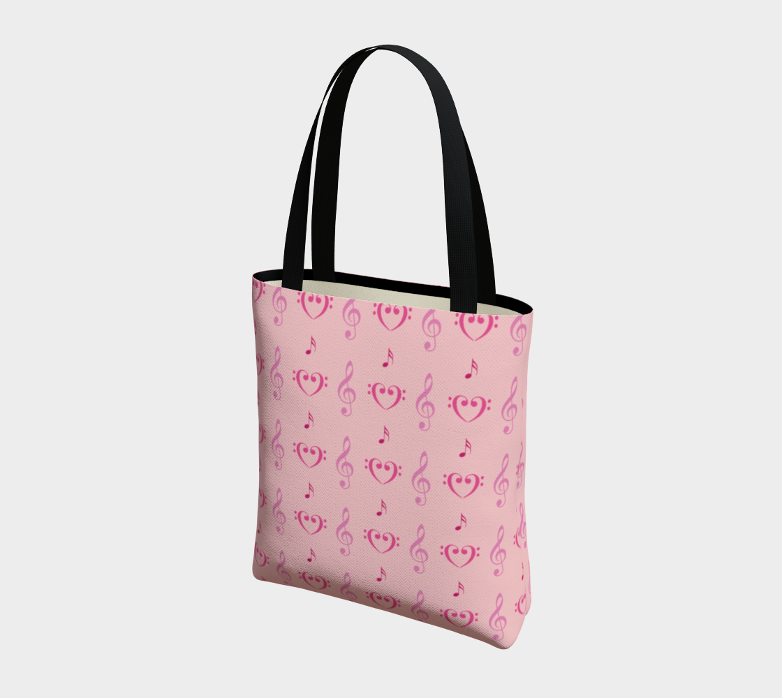 Aperçu de Pink Musical Tote Bag #3
