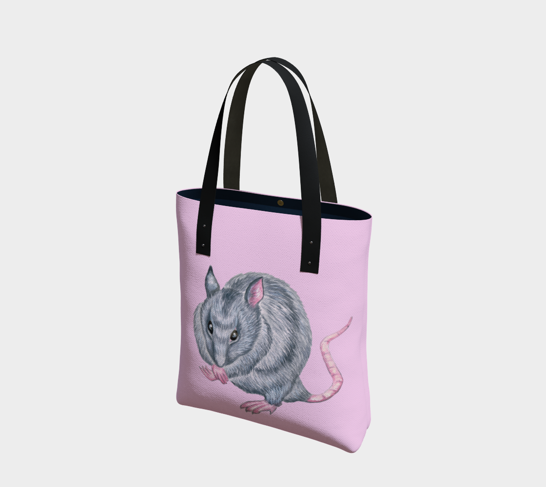 blue rat grooming, pink tote bag preview