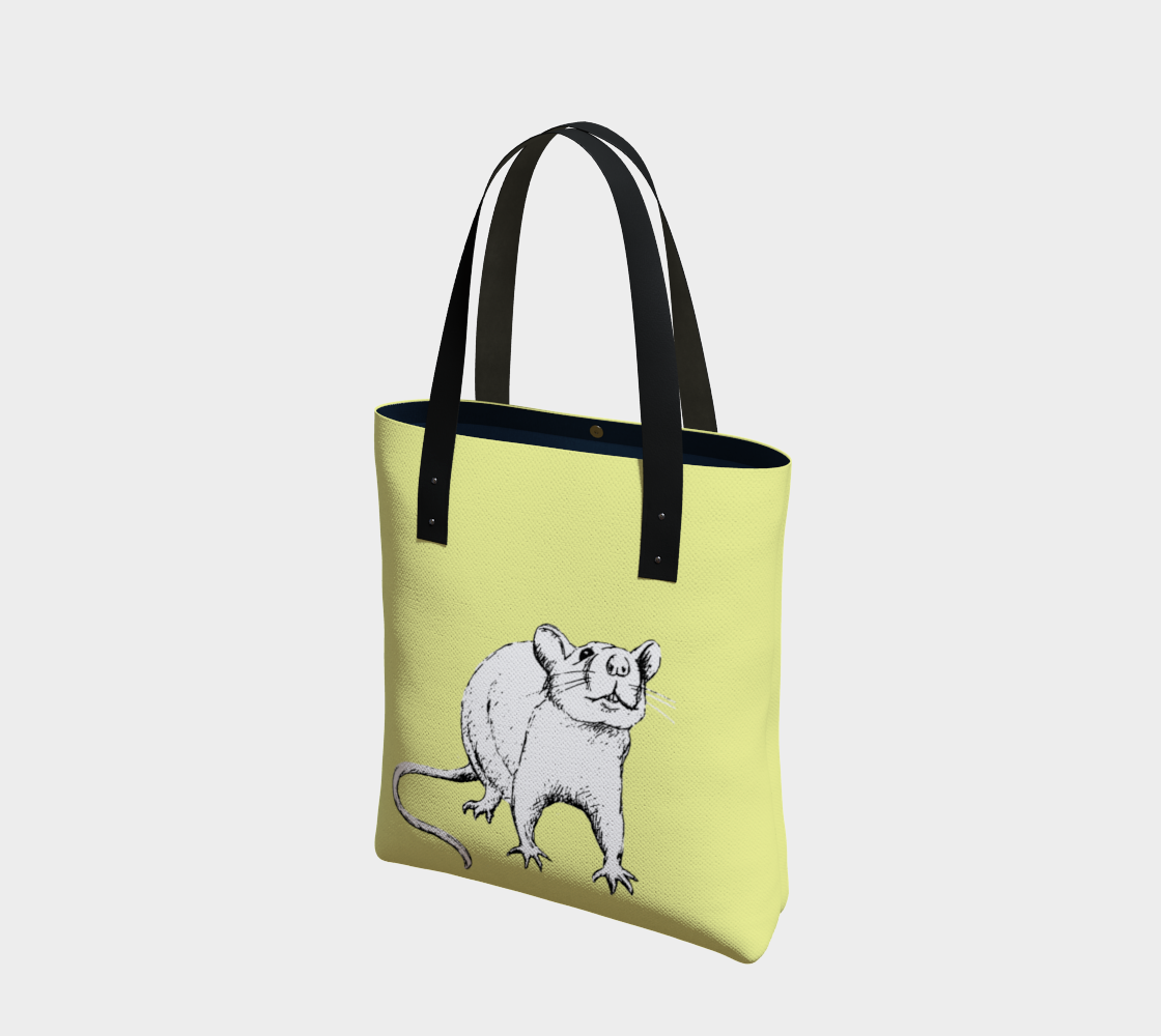 hint of rat, yellow tote bag preview