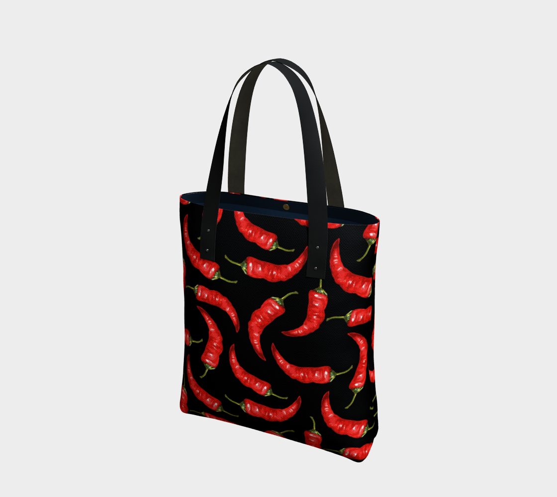 Chili peppers on black preview