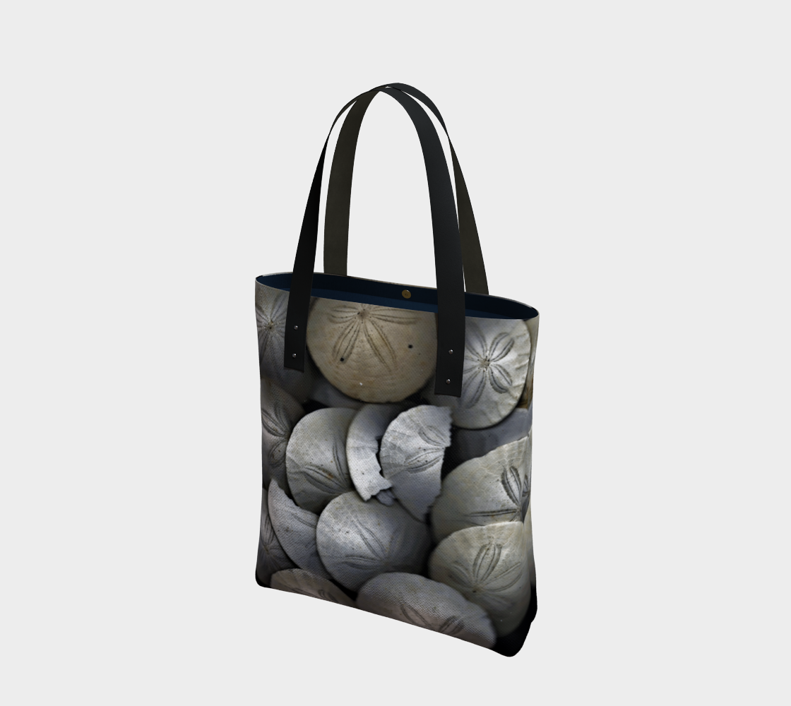 Tote Bag*Lined or Unlined Travel Shoulder Bag*Seashell Sand Dollar Design Miniature #2