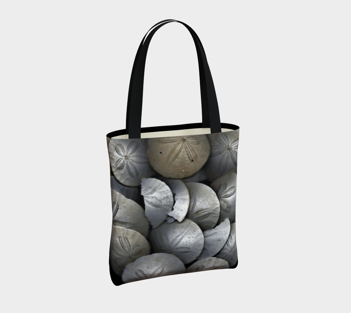 Tote Bag*Lined or Unlined Travel Shoulder Bag*Seashell Sand Dollar Design Miniature #5
