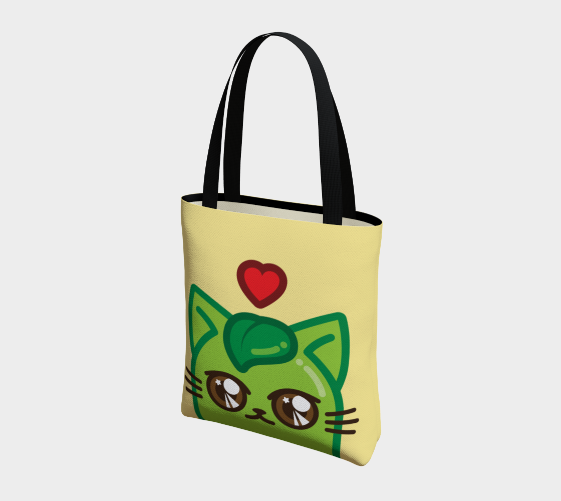 Cat Bean Face Tote Bag preview #3