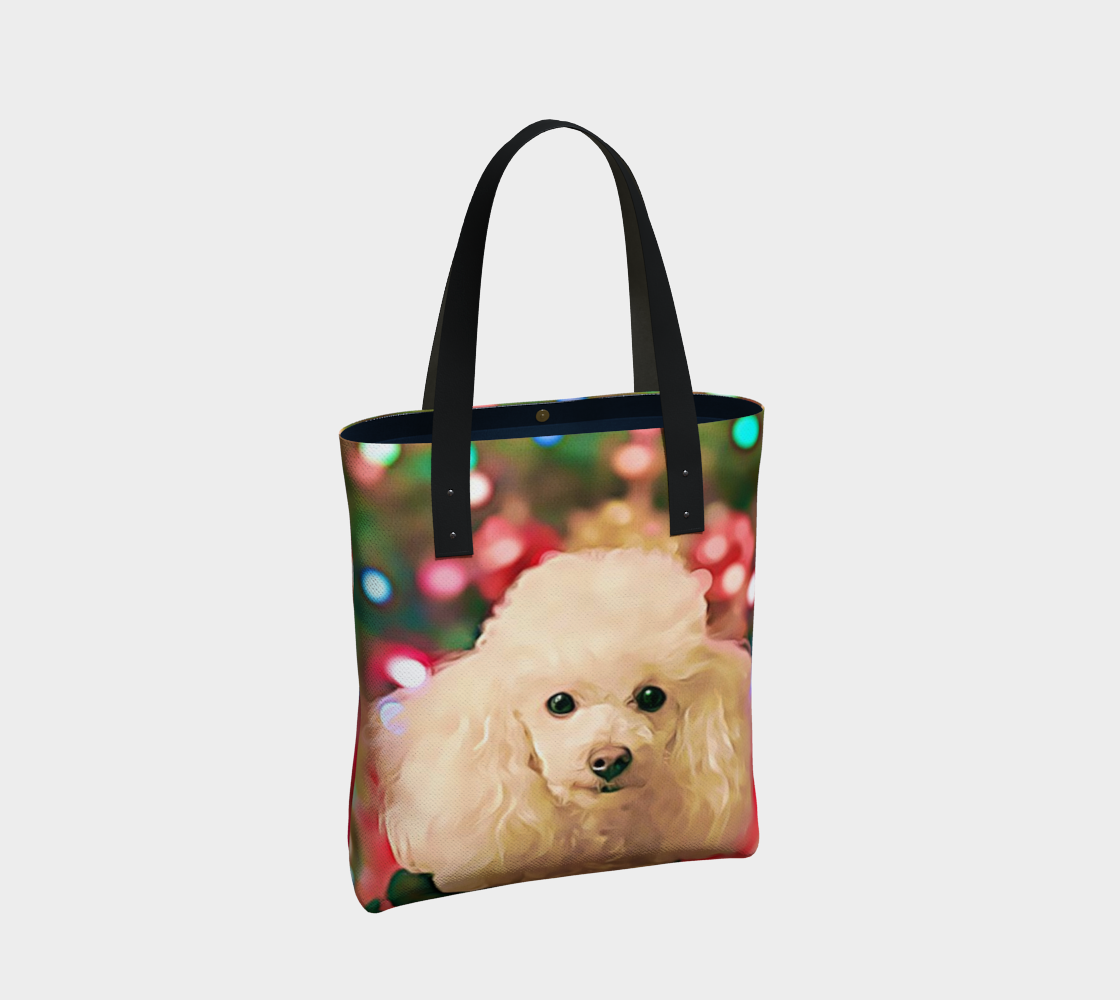Christmas poodle Dog Tote Bag preview #2