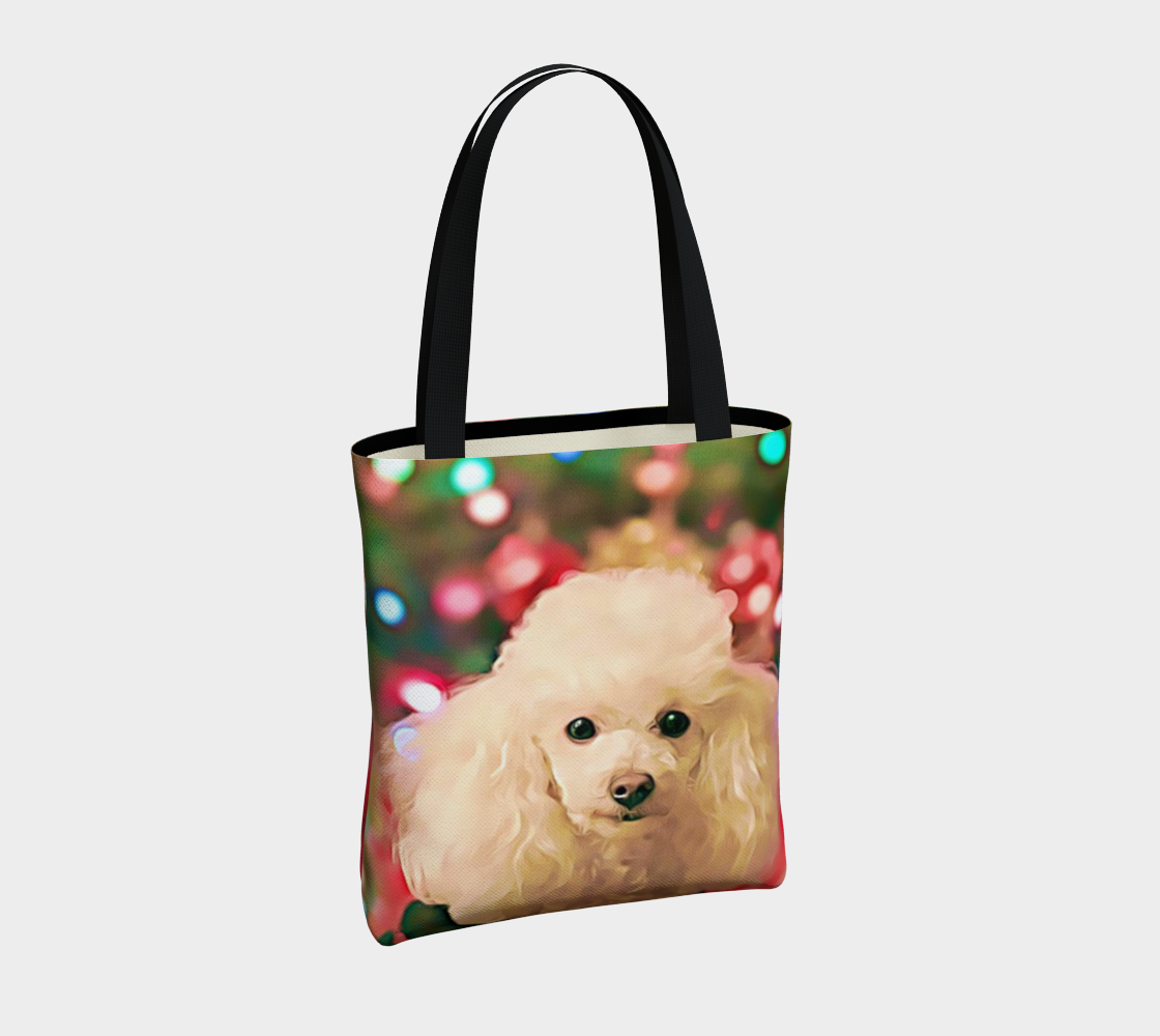Christmas poodle Dog Tote Bag preview #4