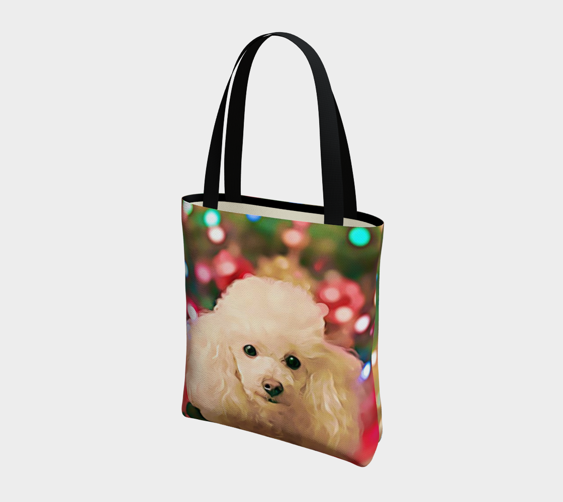 Christmas poodle Dog Tote Bag preview #3