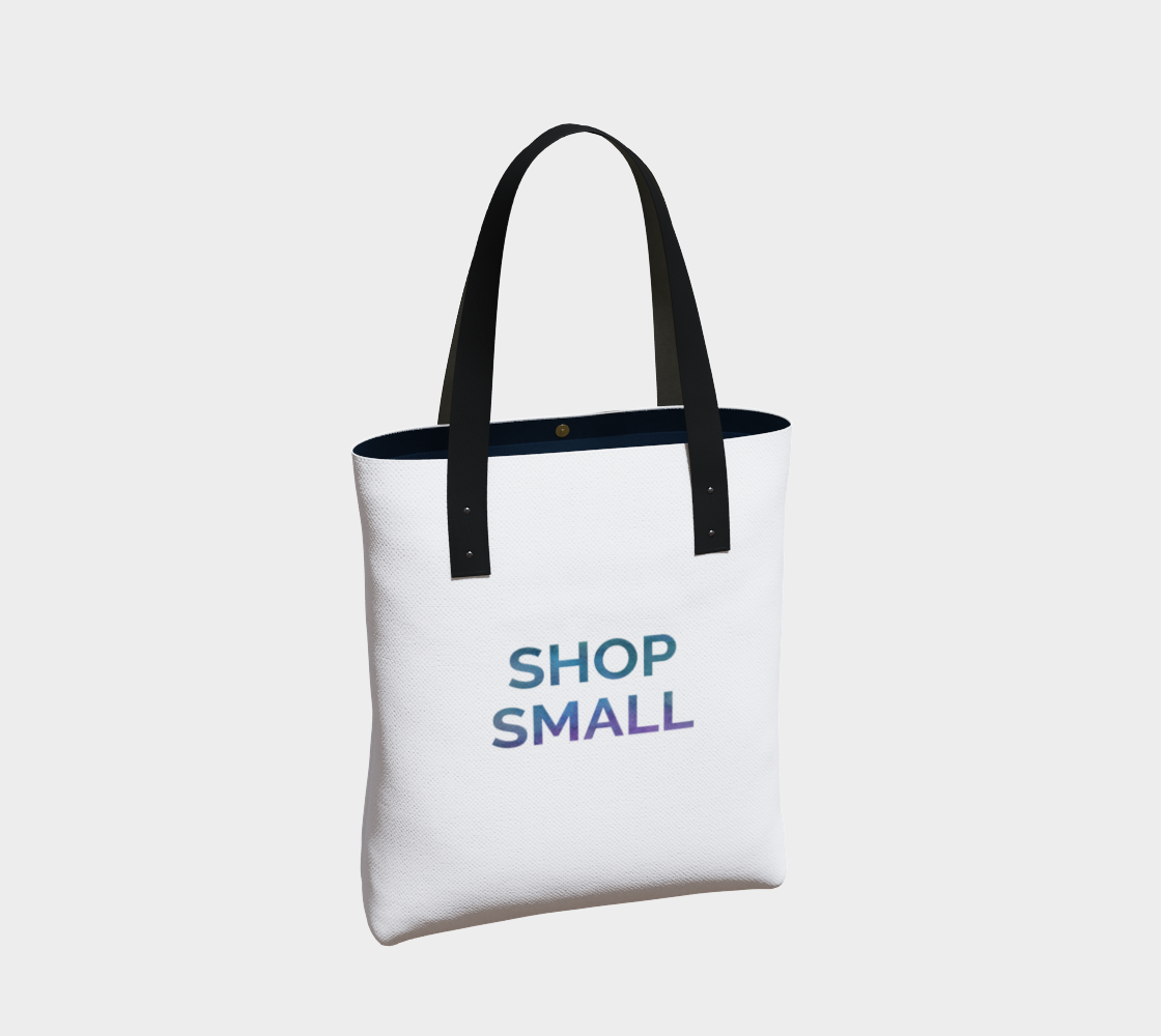 Shop Small - white background multicolour text preview #2