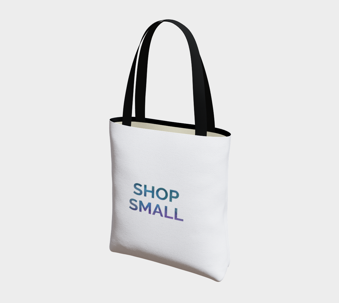 Shop Small - white background multicolour text preview #3