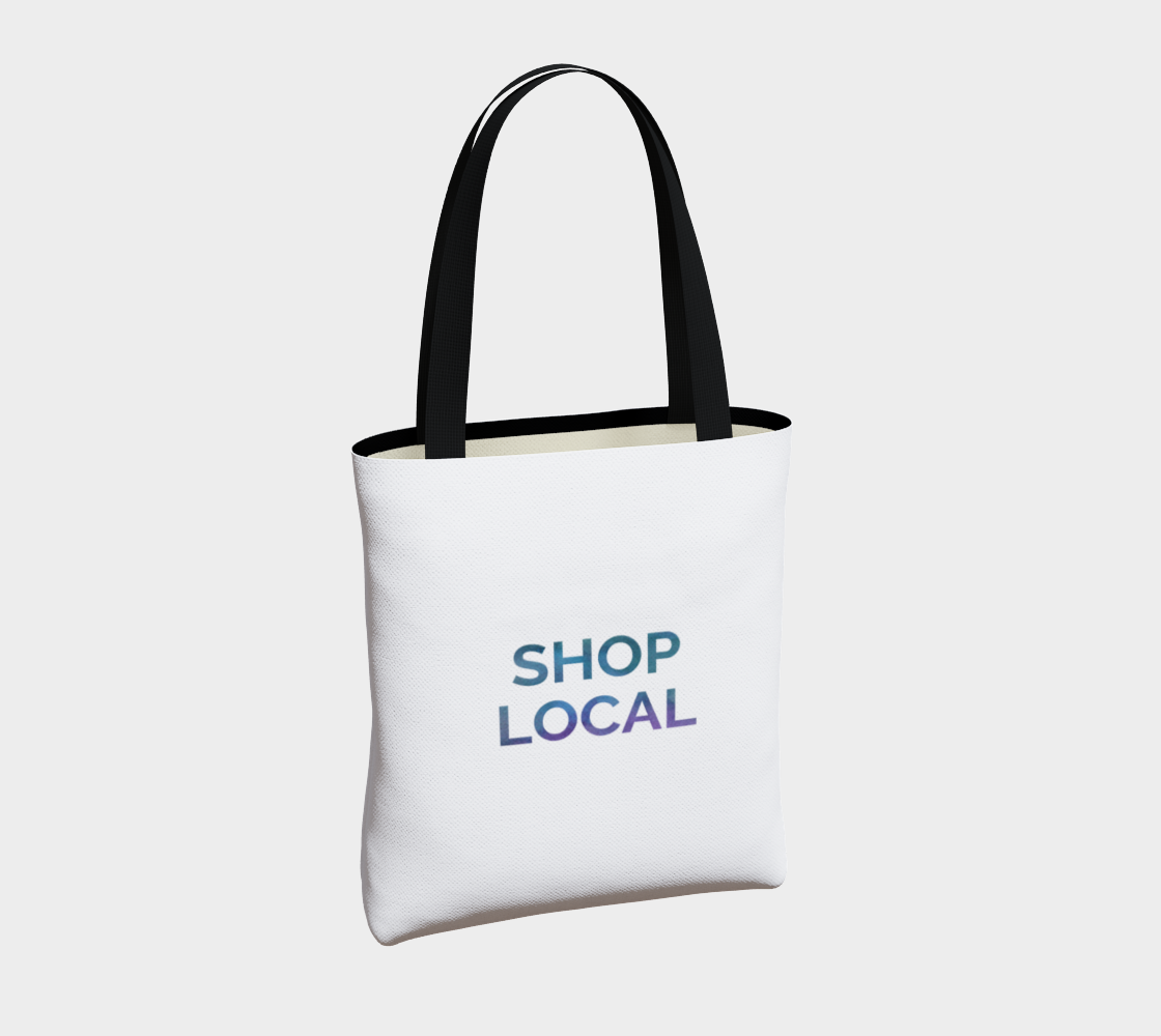Shop Local - white background multicolour text preview #4