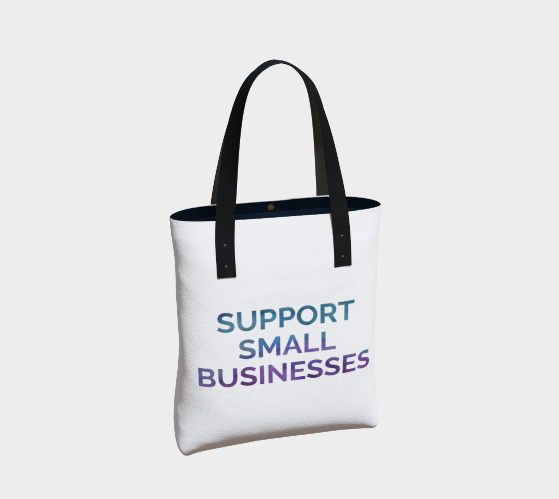 Support Small Businesses - white background multicolour text preview #2
