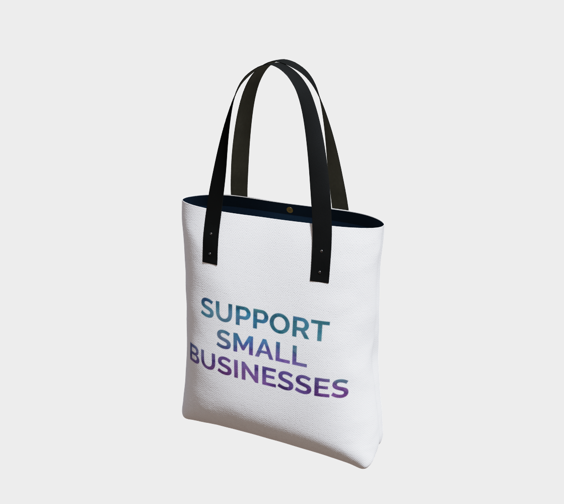 Support Small Businesses - white background multicolour text preview #1