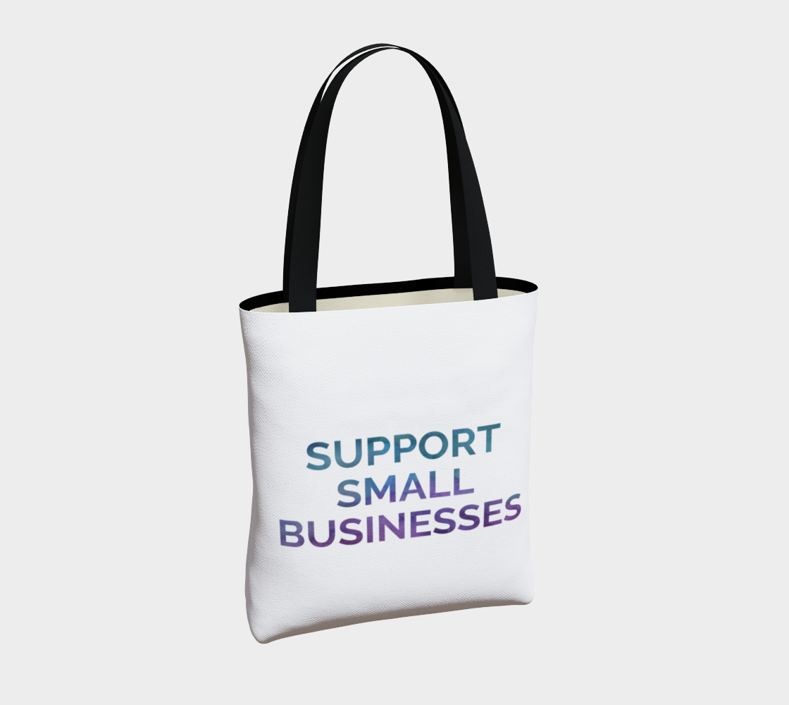 Support Small Businesses - white background multicolour text preview #4