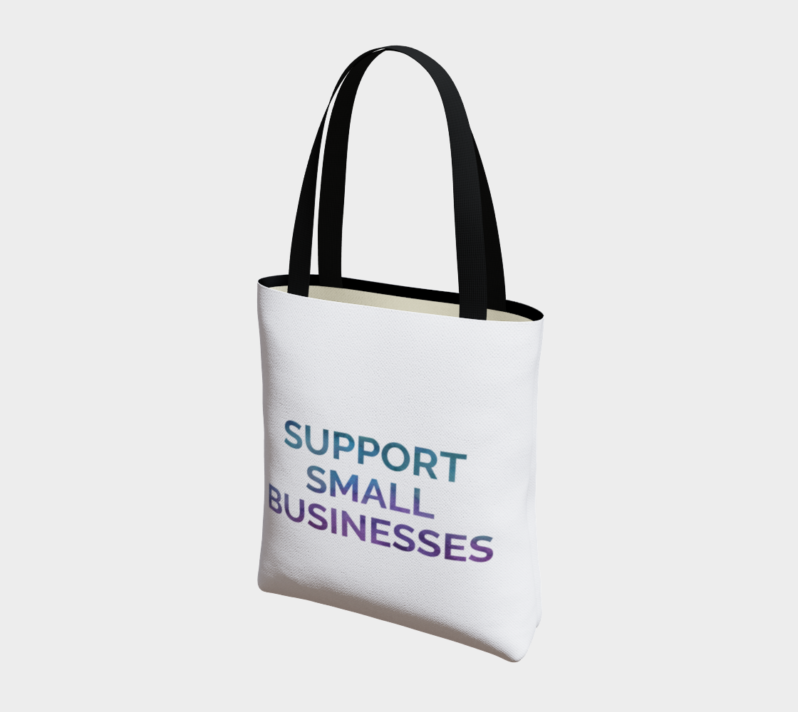 Support Small Businesses - white background multicolour text preview #3