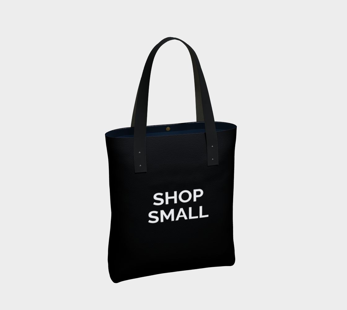 Shop Small - black background with white text preview #2