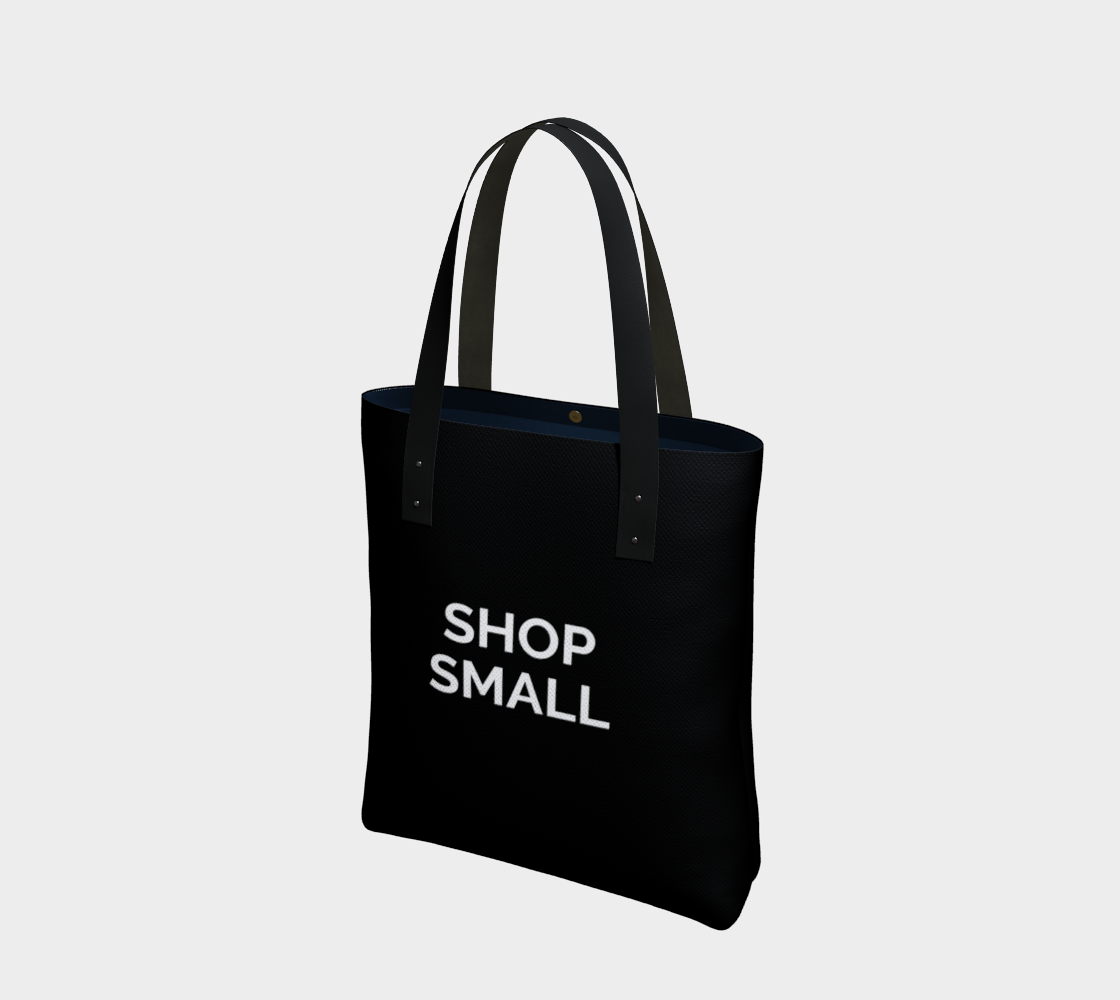 Shop Small - black background with white text preview #1