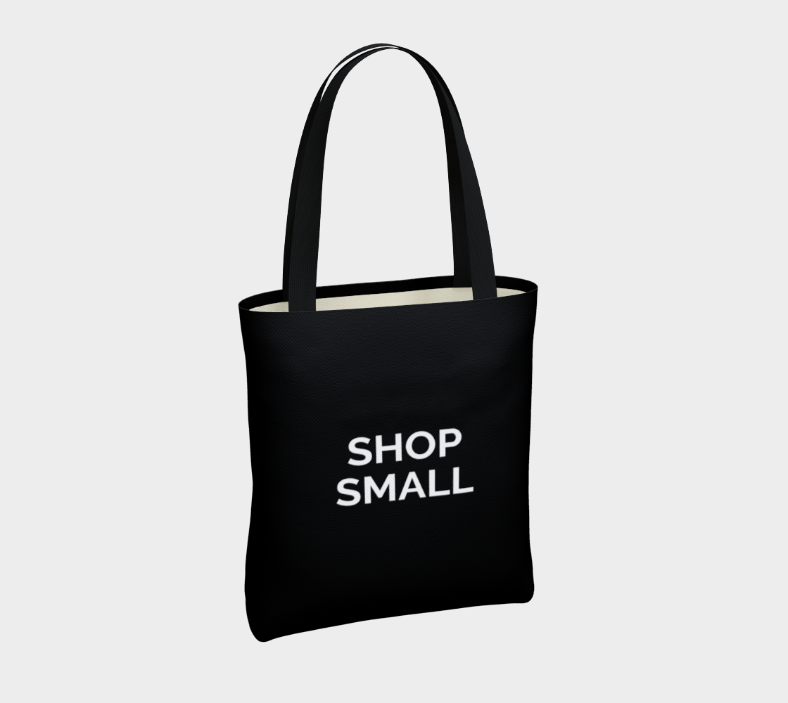 Shop Small - black background with white text preview #4