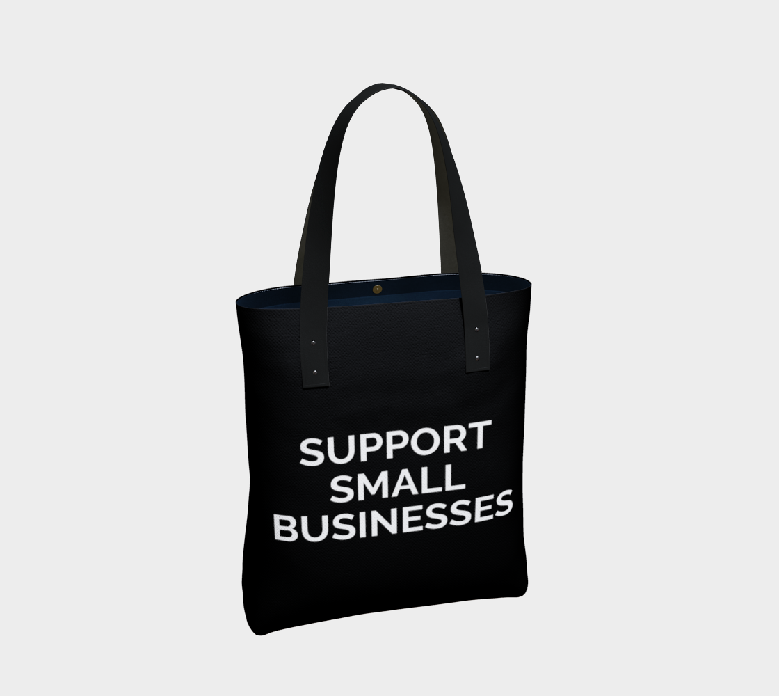 Support Small Businesses - black background with white text preview #2