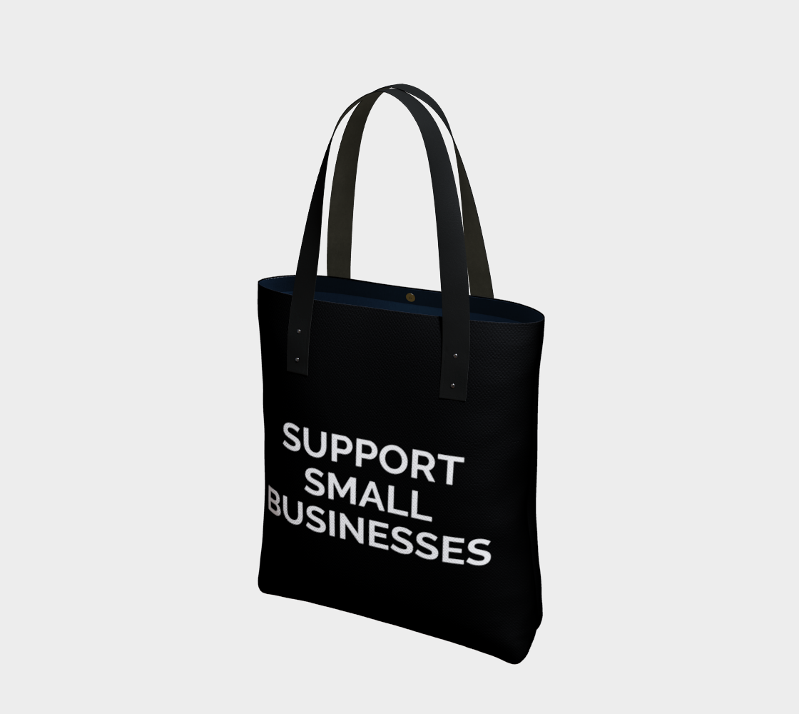 Support Small Businesses - black background with white text preview #1