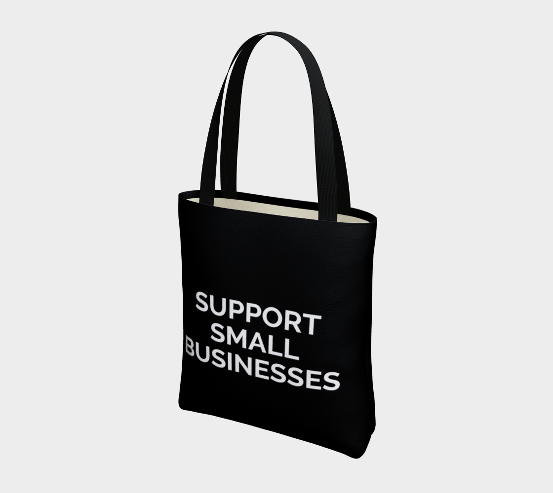 Support Small Businesses - black background with white text preview #3