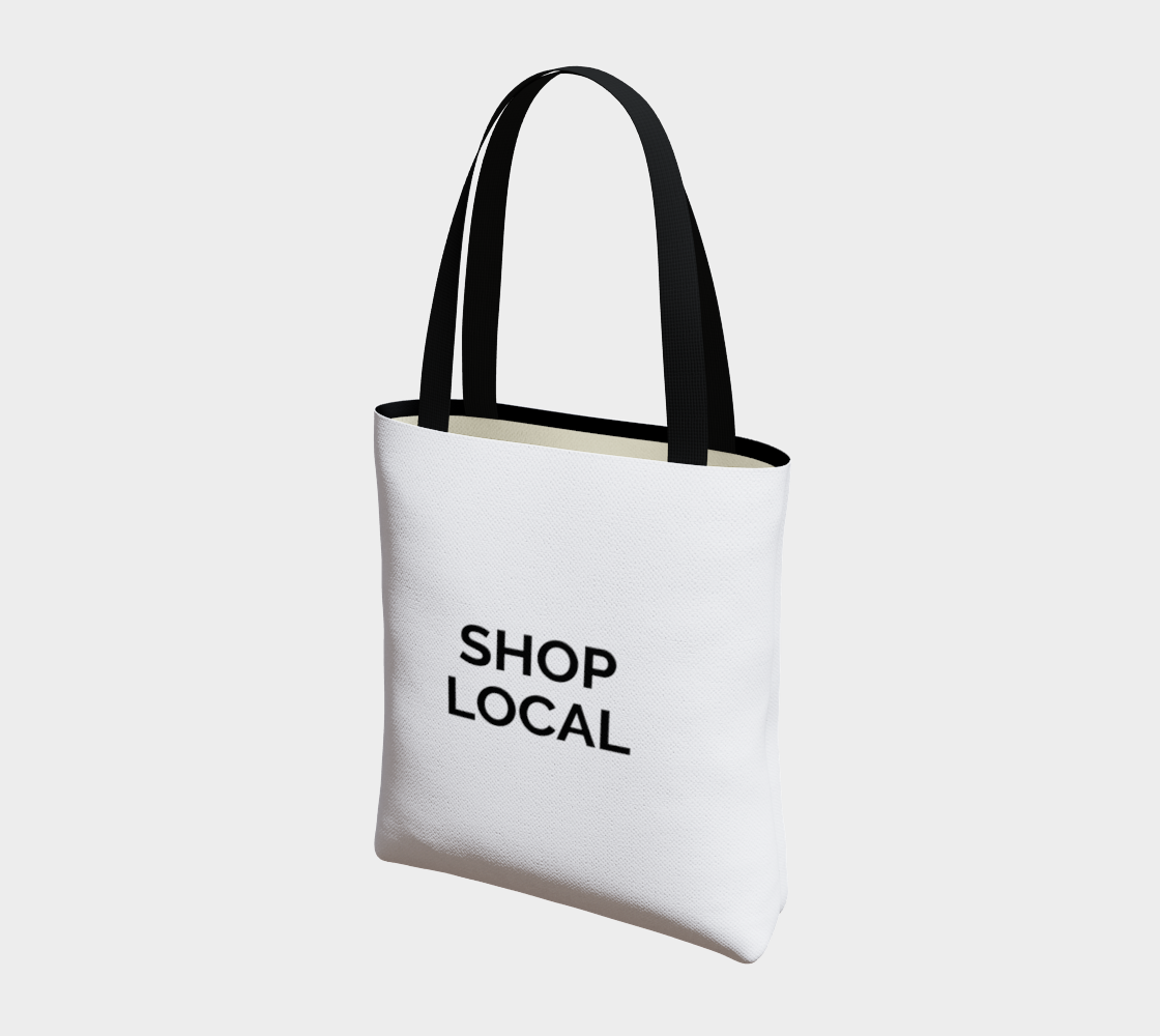 Shop Local - white background with black text preview #3