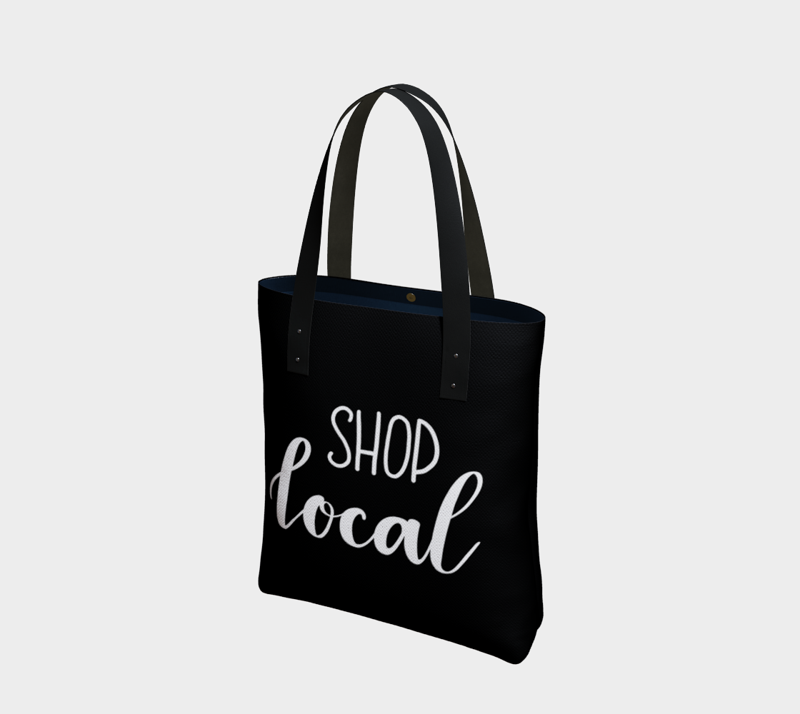 Shop Local - black background with white lettering preview #1