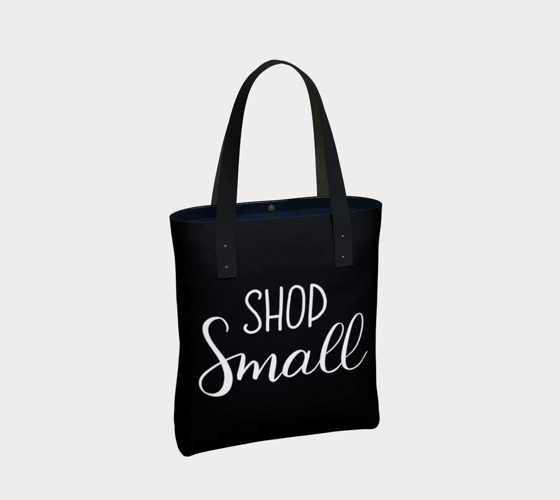 Shop Small - black background with white lettering preview #2
