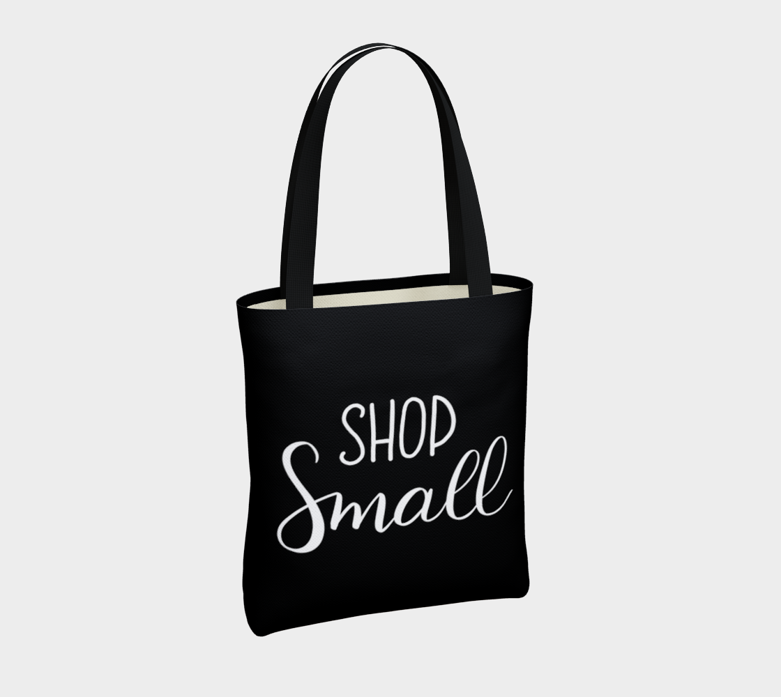 Shop Small - black background with white lettering preview #4