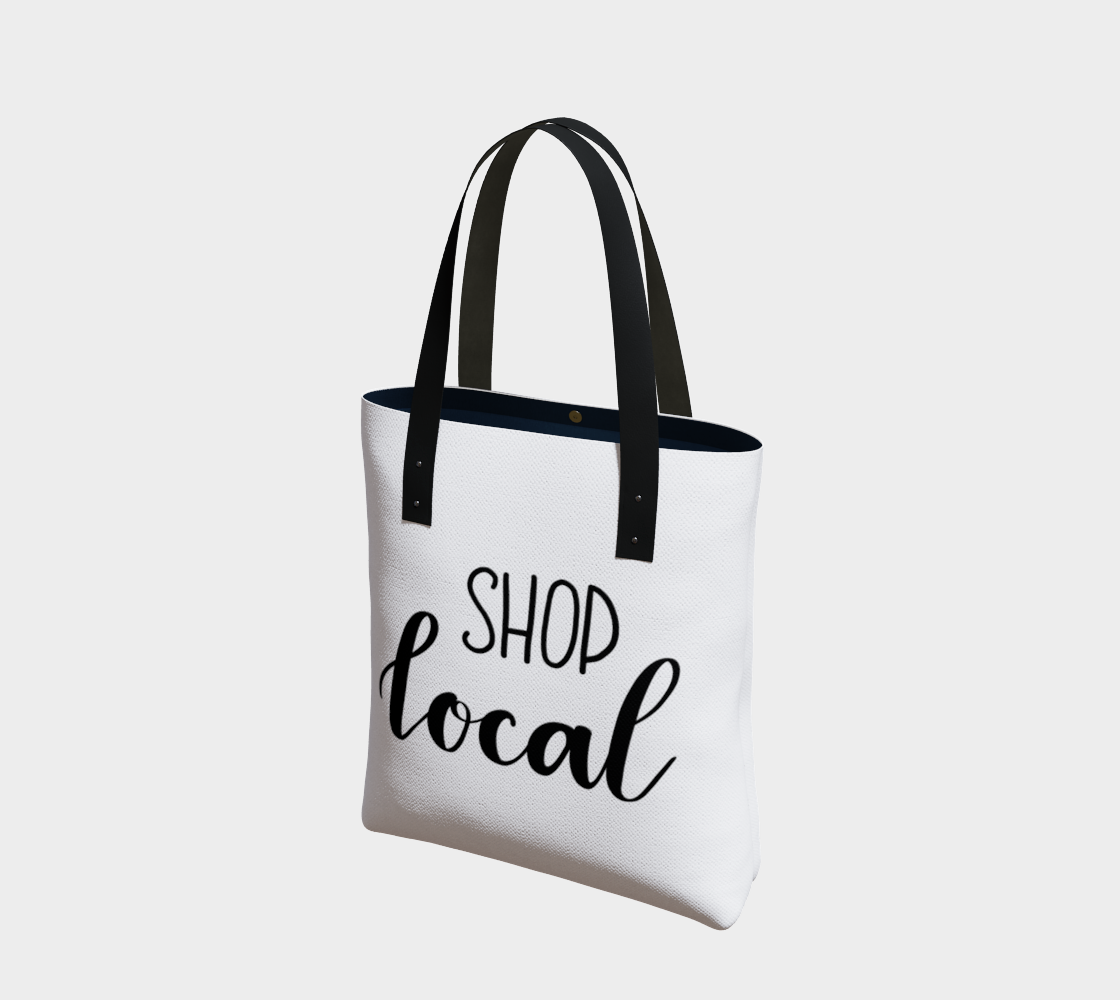 Shop Local - white background with black lettering preview #1