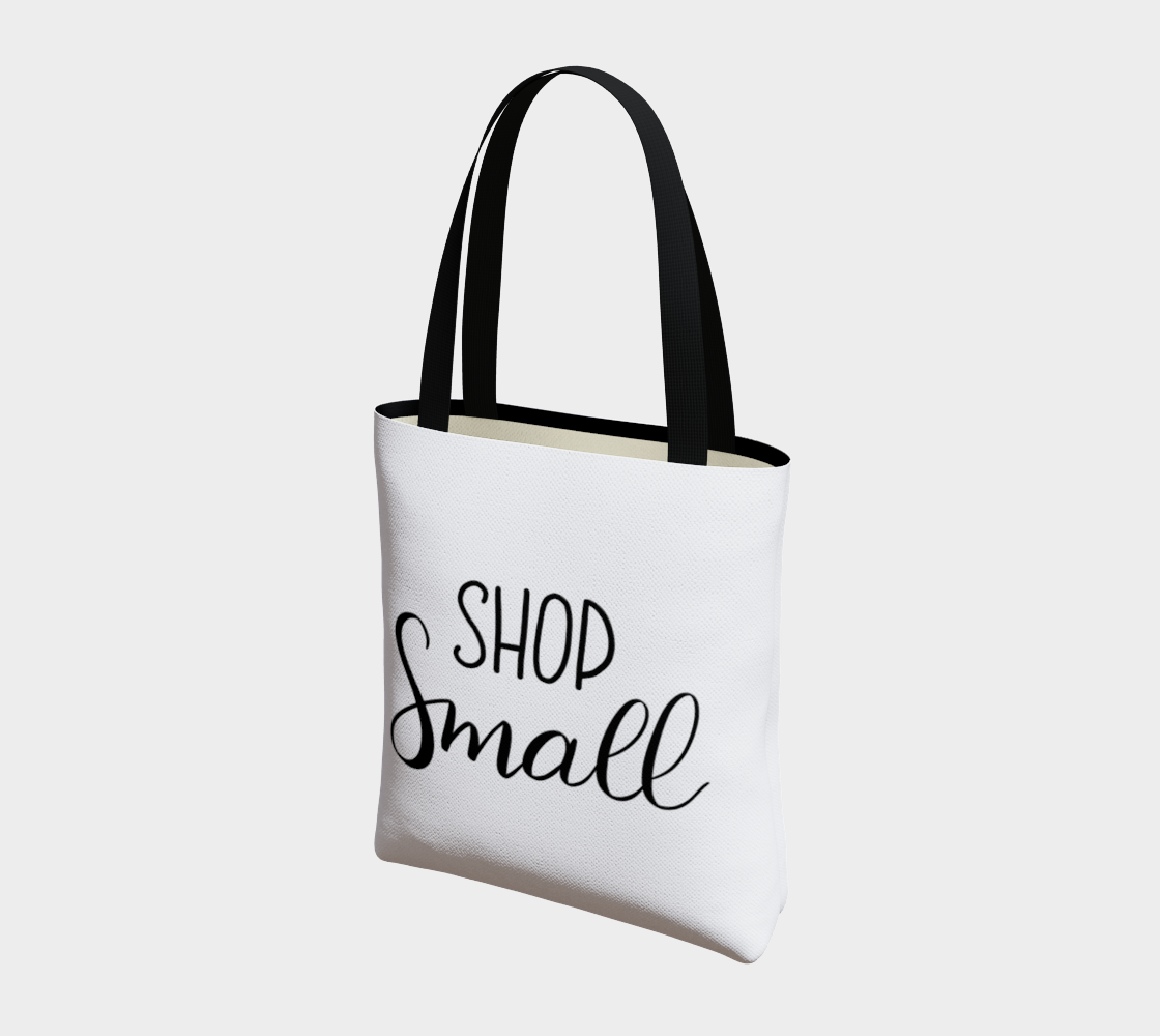Shop Small - white background with black lettering preview #3